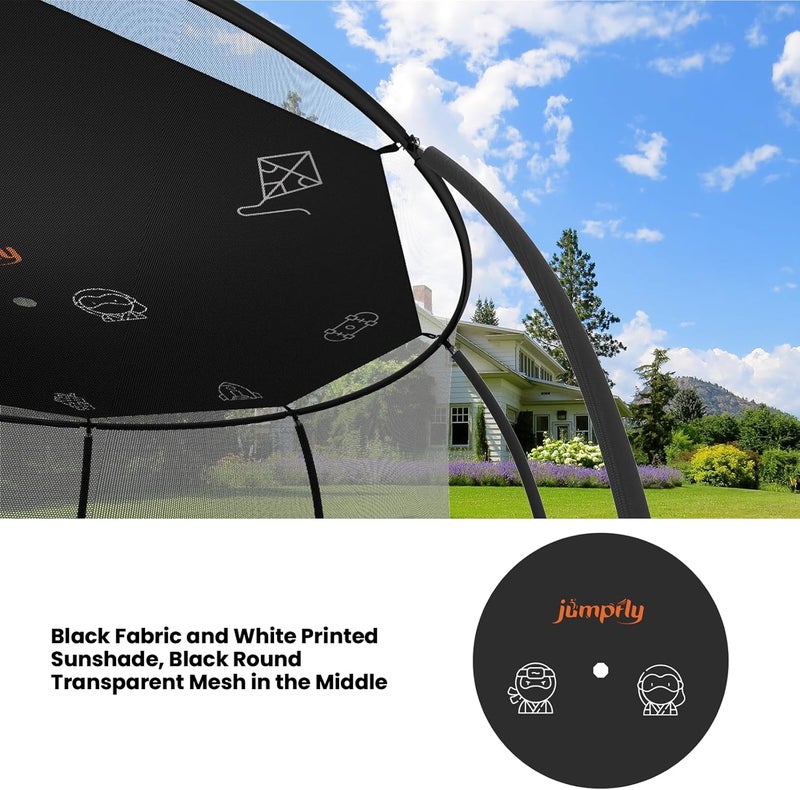 jumpfly Trampoline Shade Cover, Trampolines Cover for 14FT 6 Straight Pole Round Trampolines Sun Protection, Easy to Install,Trampoline Accessories for Backyard Playground - Image 5